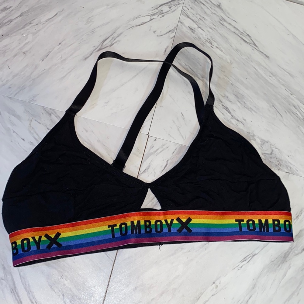 Tomboy X Pride Rainbow Sports Bra Size XL